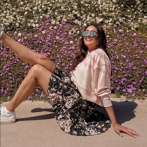 American Eagle Cropped Crewneck Tye Dye Sweatshirt